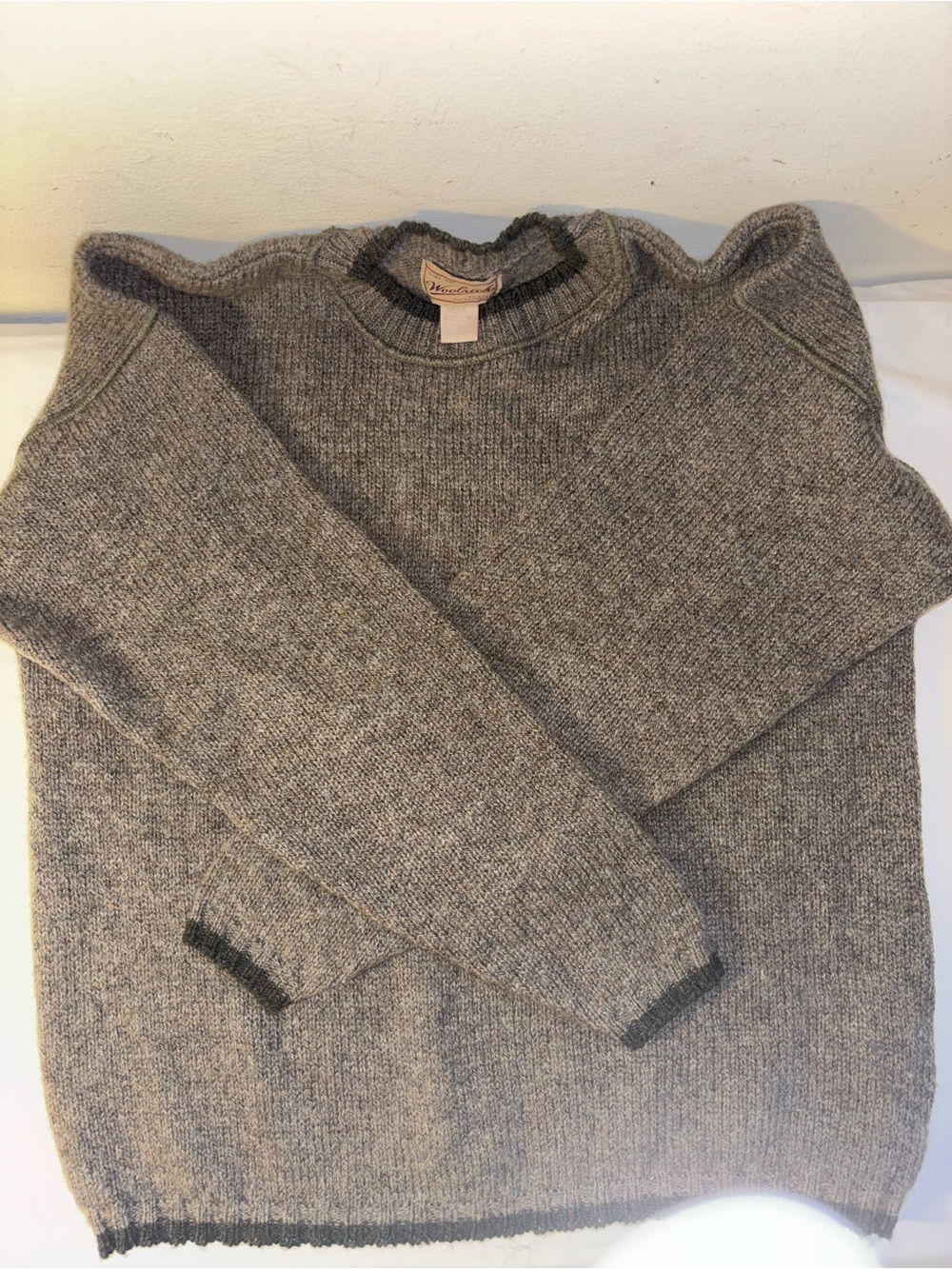 Vintage Woolrich men’s green/brown tweed sweater size M